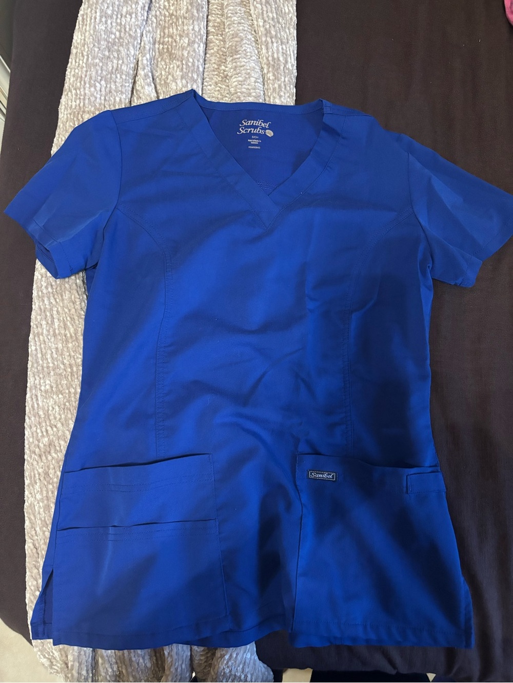 Scrub Set Royal Blue V-Neck Top